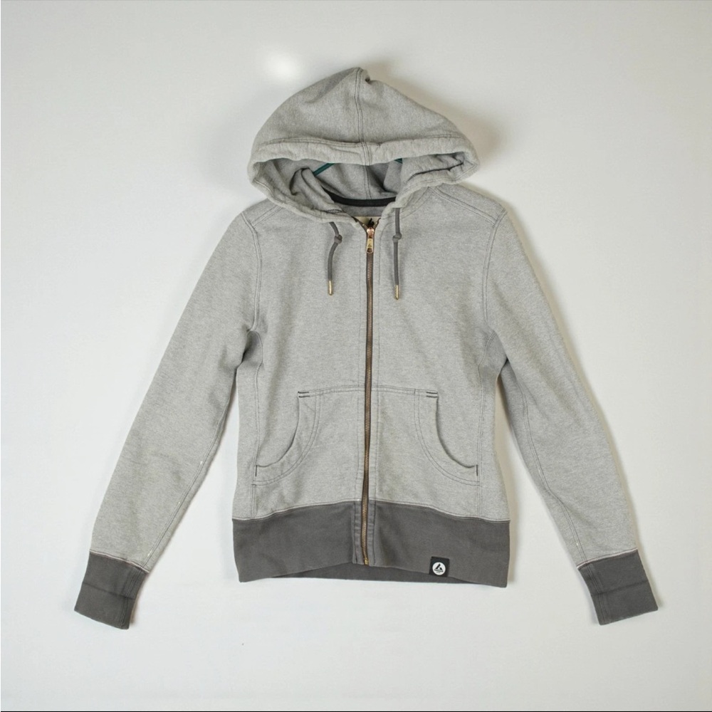 American Giant Full Zip Hoodie Sweatshirt Mens Small Gray Heavyweight USA Made